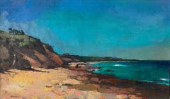 "Rocky Beach" dunes de sable, falaises d'argile, rivage sablonneux, bleu turquoise, océan