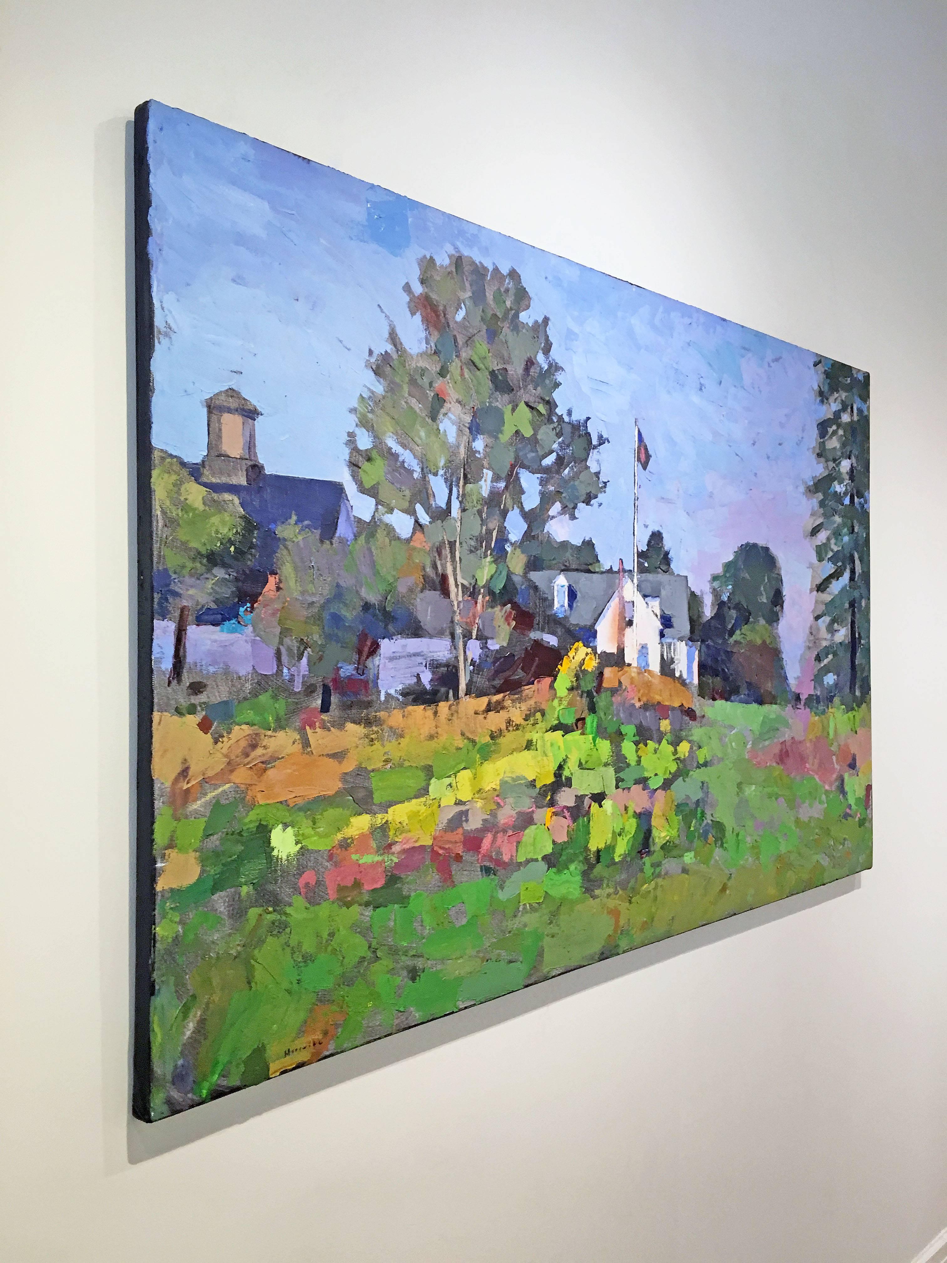 Impressionist Landscape painting by Larry Horowitz, Sunday Morning For Sale 1