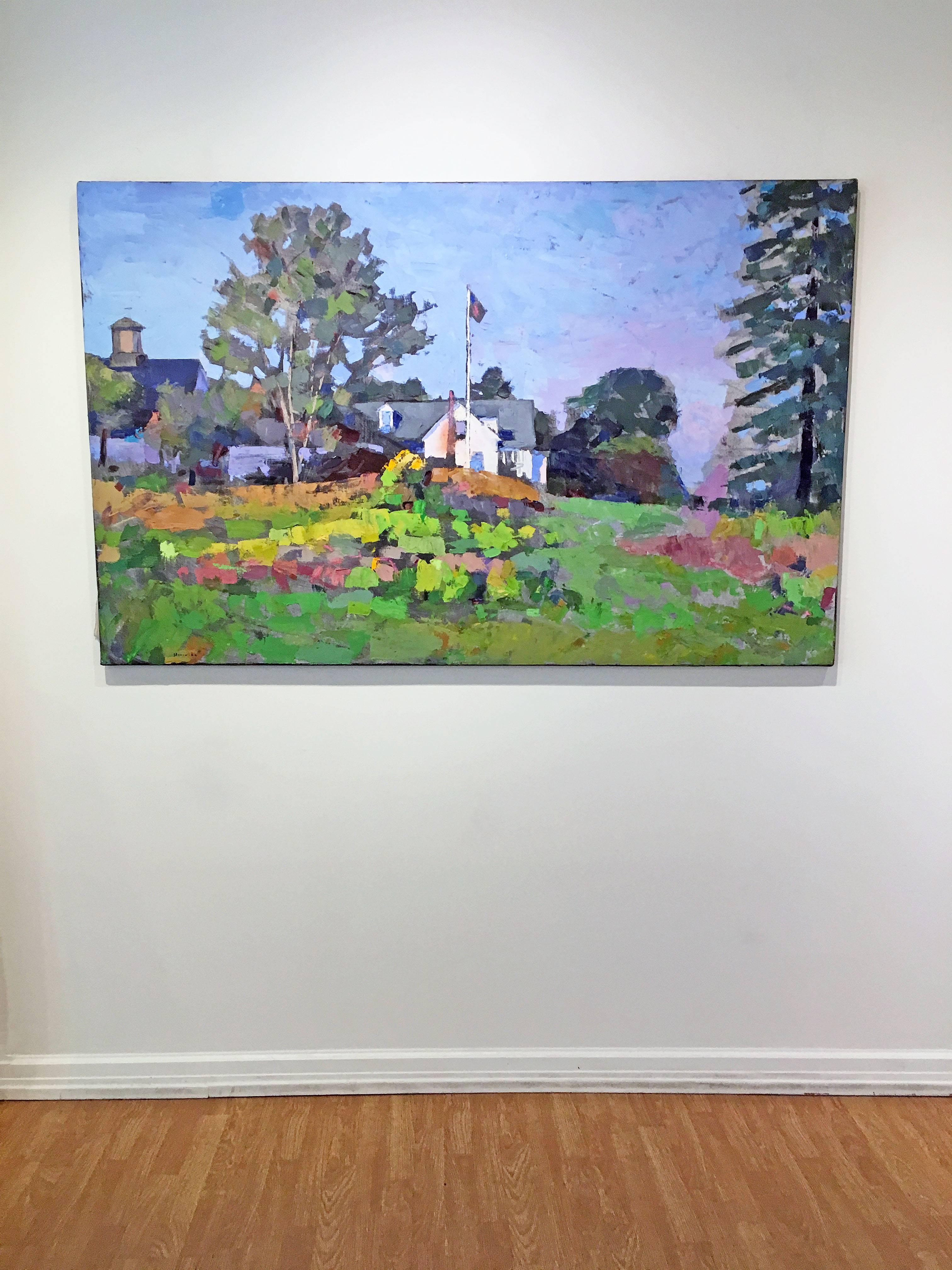 Impressionist Landscape painting by Larry Horowitz, Sunday Morning For Sale 2