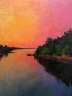 "Sunset Cove, Menemsha", il calore del sole al tramonto illumina il cielo e il mare sottostante