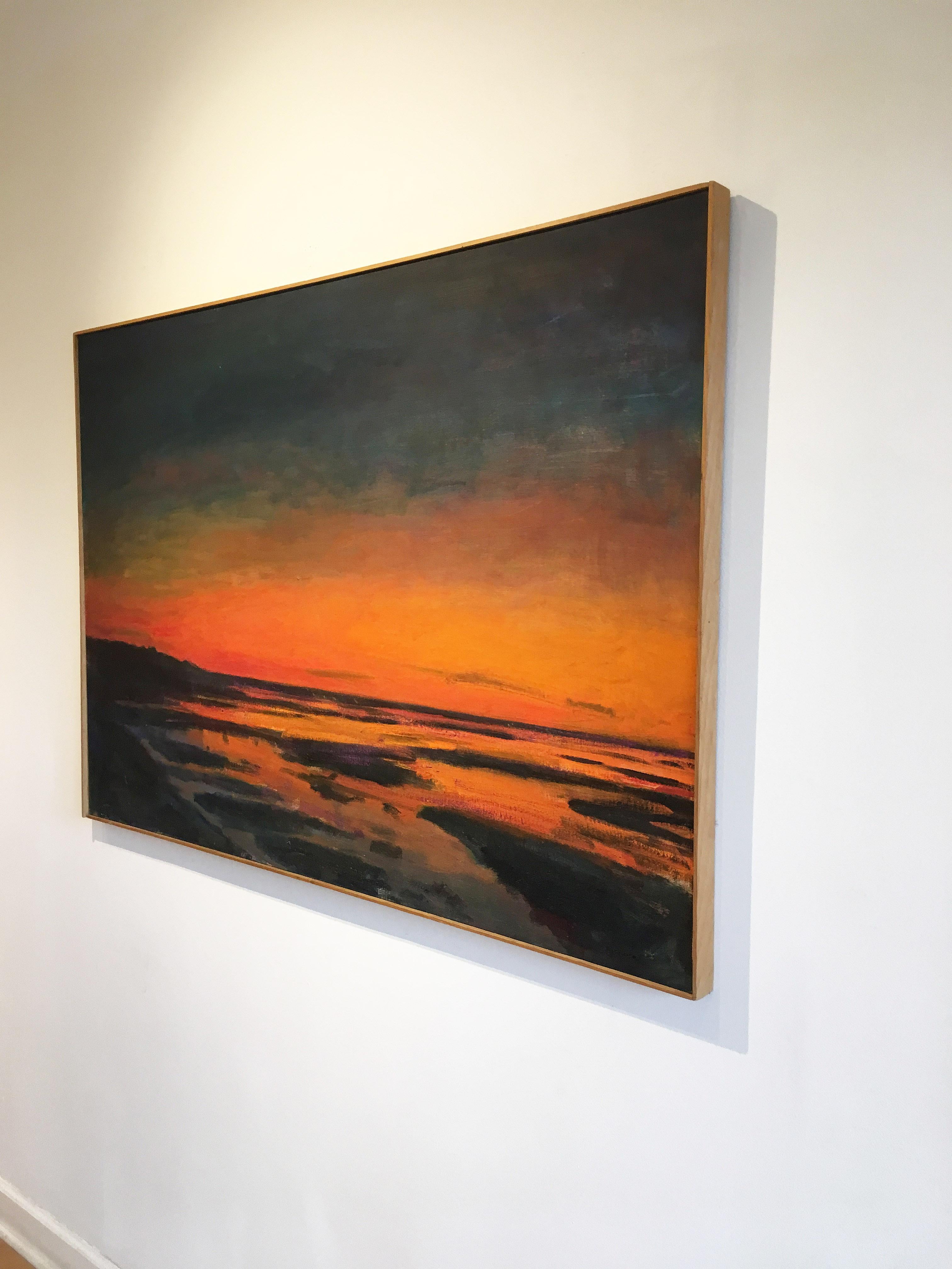 Coastal-Gemälde, Larry Horowitz, Sonnenuntergang Marsh 1