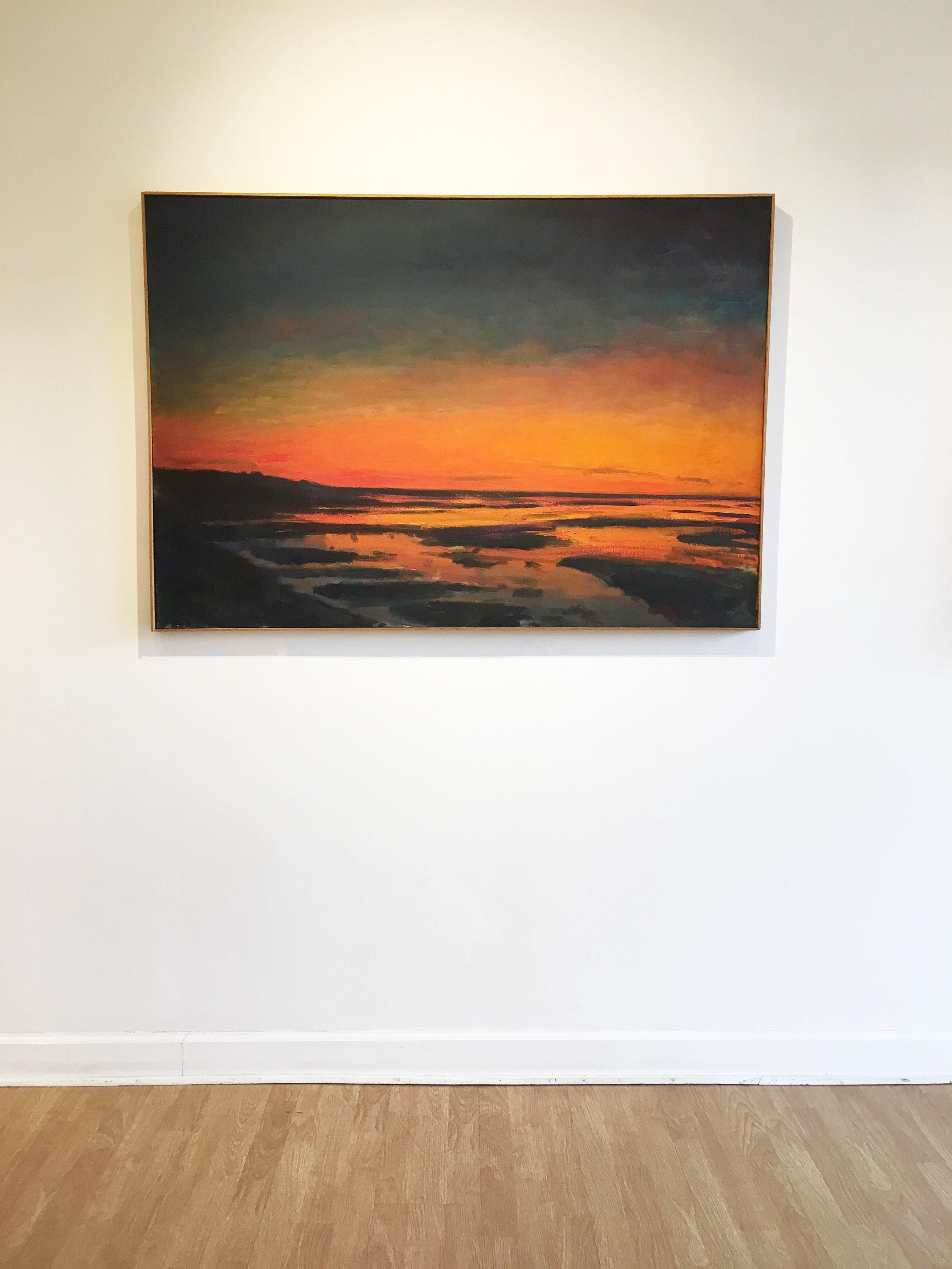 Coastal-Gemälde, Larry Horowitz, Sonnenuntergang Marsh 2