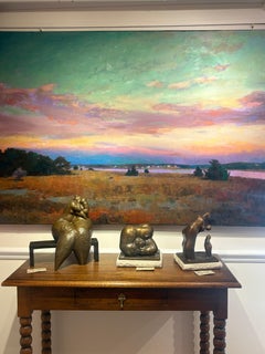 "Cieli al tramonto": il cielo azzurro diventa caldo quando il sole tramonta sul lungomare.