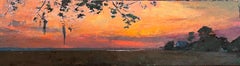 "Vibrant Sunset Over the Marsh" pink and orange sunset