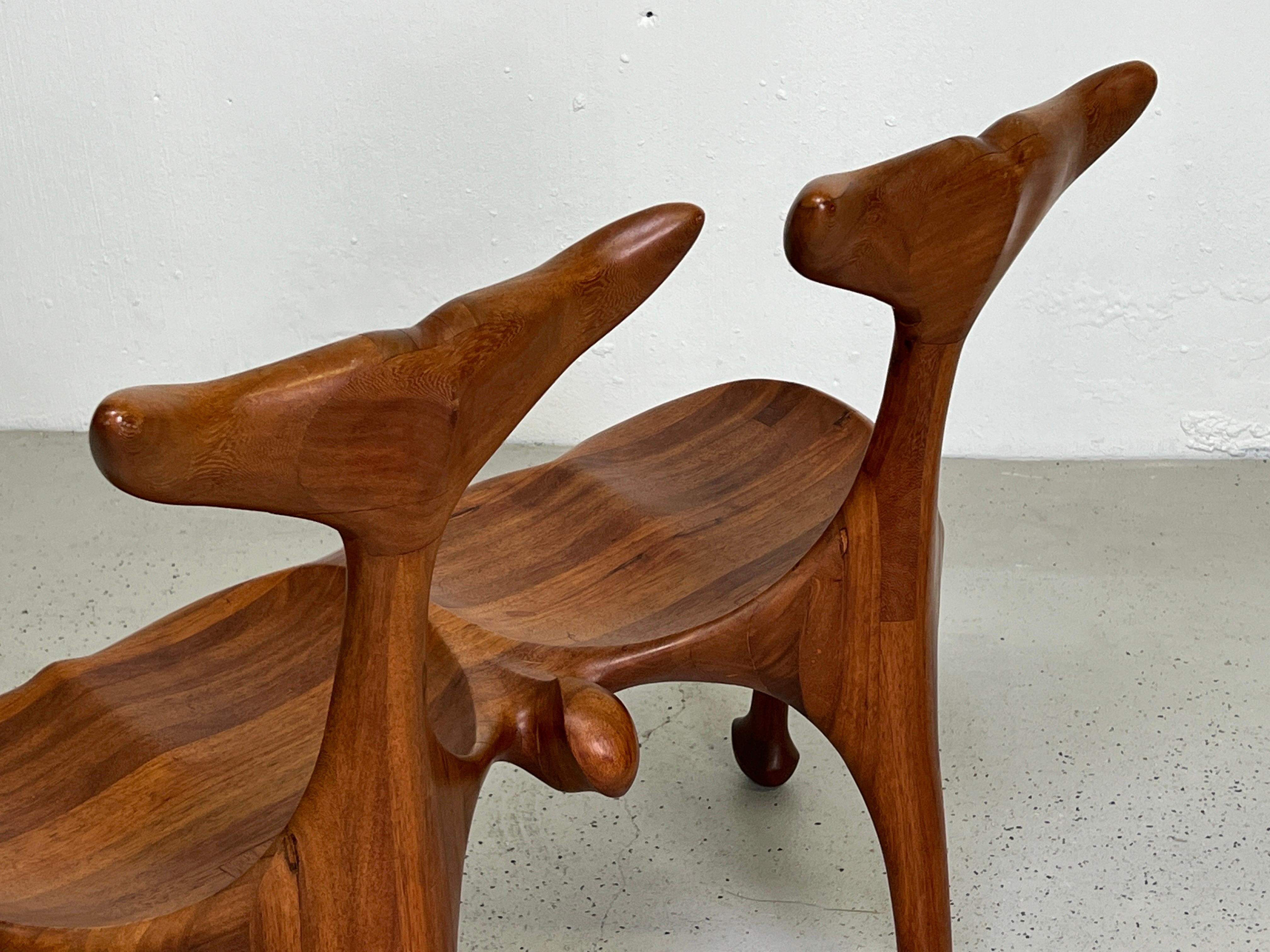 Larry Hunter Studio Craft 'Whale Tail' Bench 6