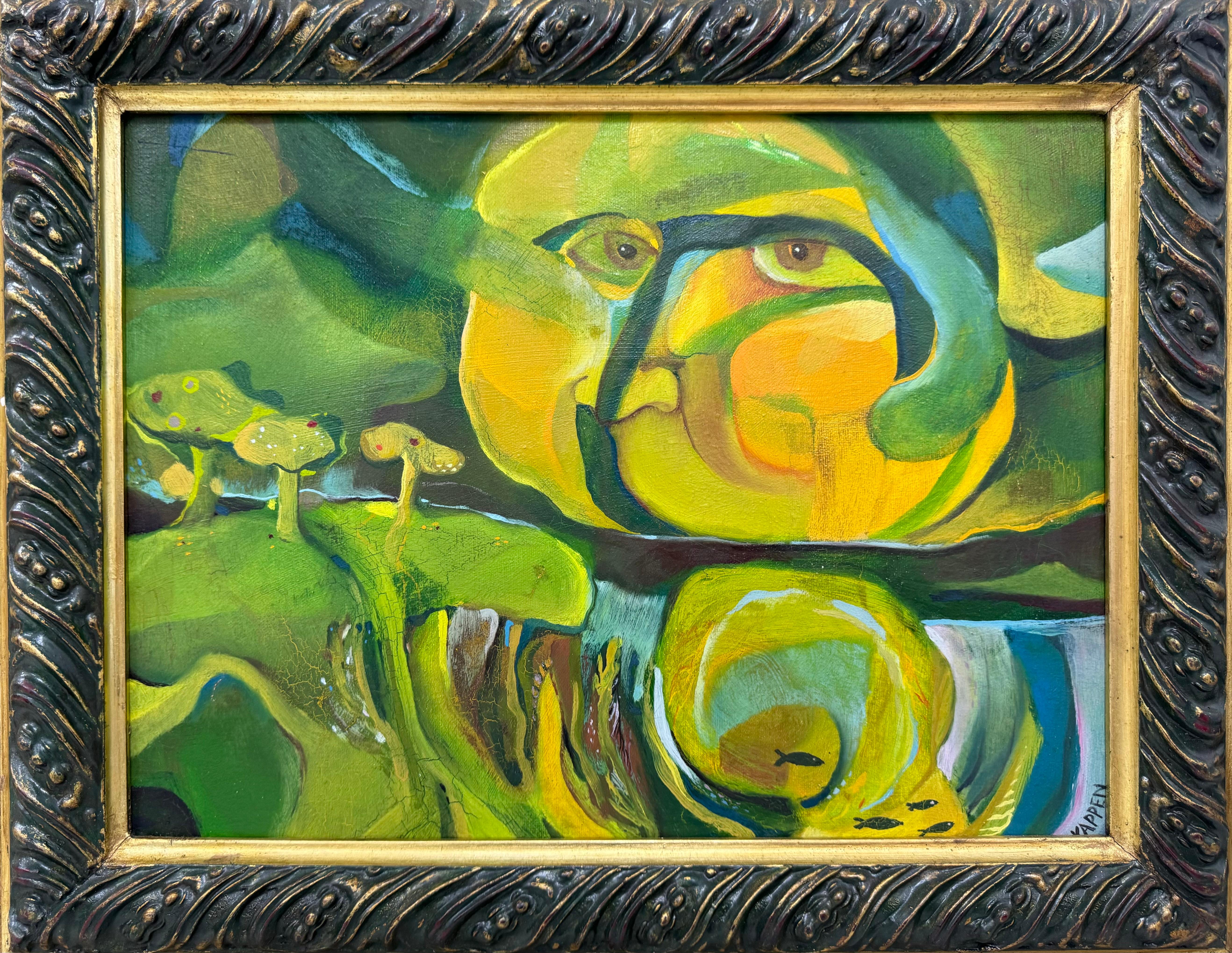 Abstract Painting di Larry Kappen - Astrazione (Foresta)