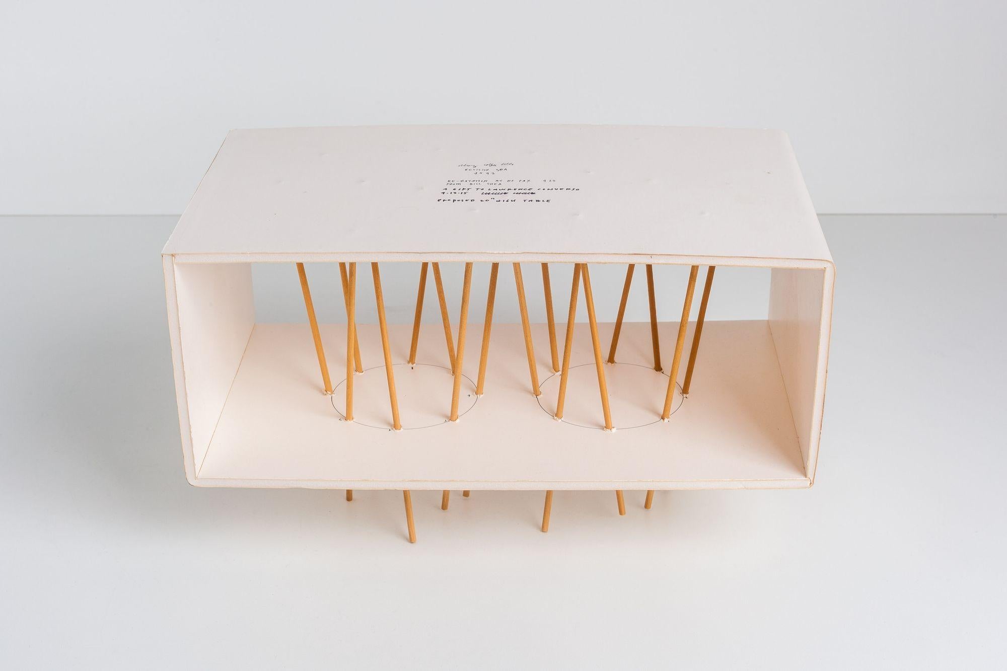 Larry Laske Prototype Model for Cactus Table, Handmade by Laske Studio who's award winning Toothpick Cactus table for Knoll, This model was a revision of that table for knoll as a 20