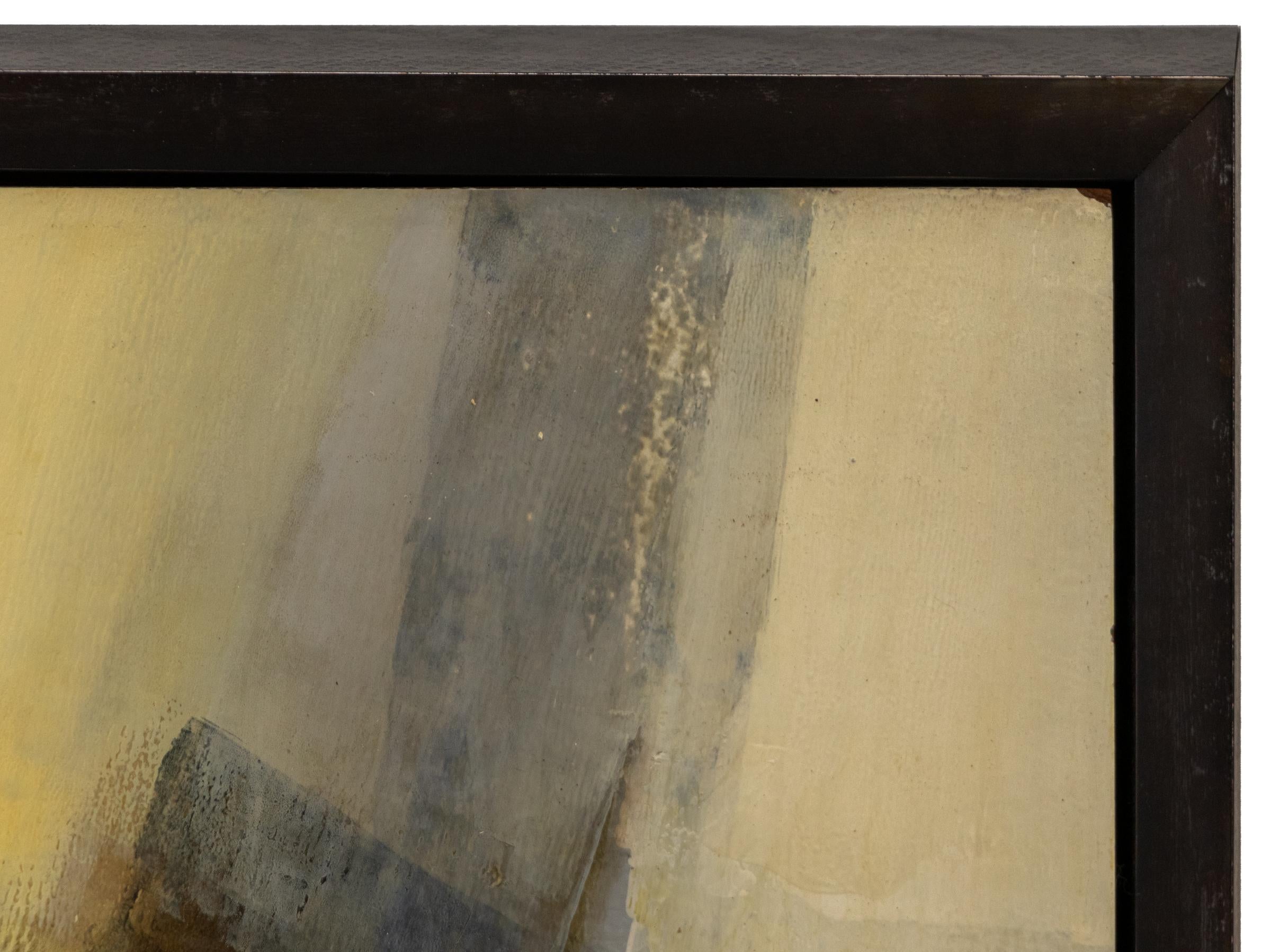 Pittura ad olio astratta floreale originale degli anni '70, toni rossi e terra, arte di metà secolo in vendita 2