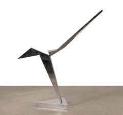 Larry Mohr (American 1921 - 2013) 39” Tall Chrome Over Steel Sculpture