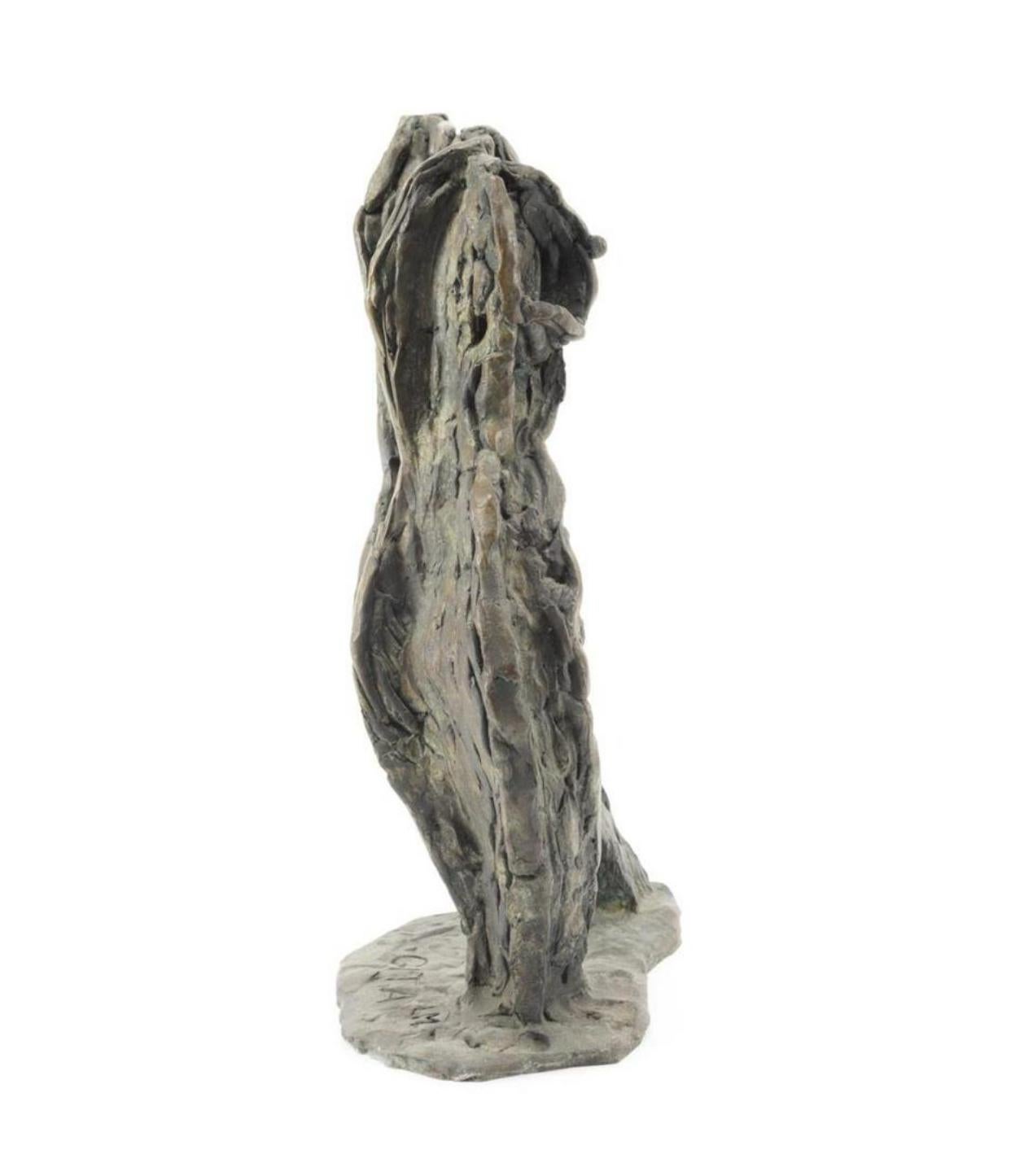 Mid-Century Modern Larry Mohr ( American 1921-2013) Unusual Abstract Bronze Nude Titled “Gita”. For Sale