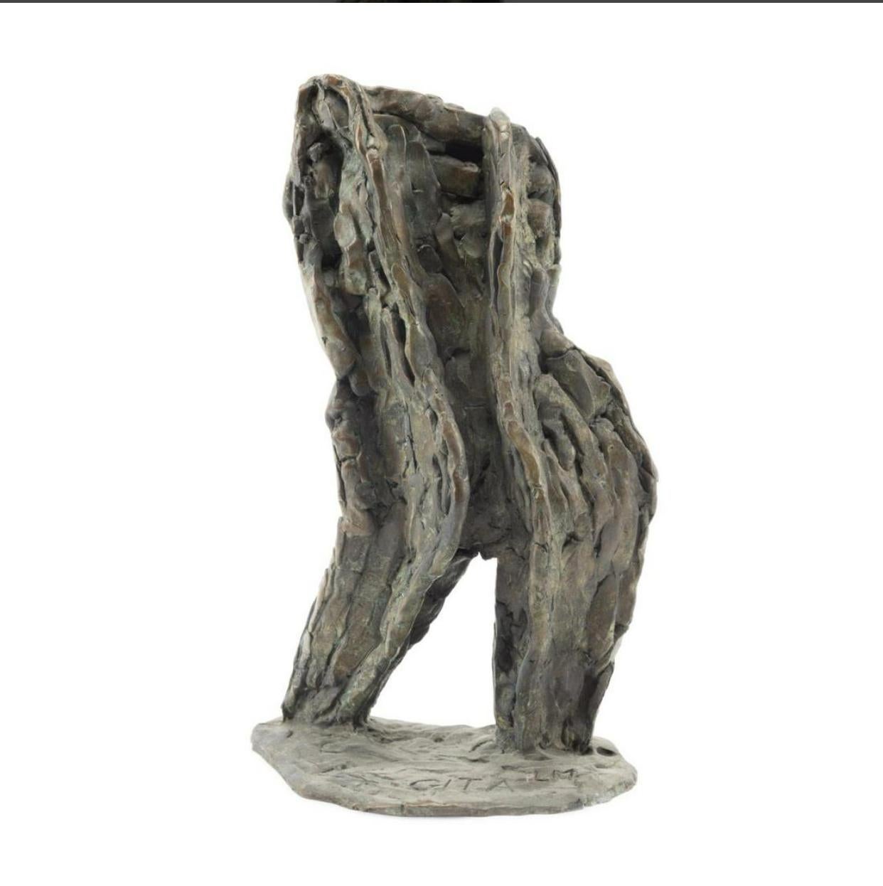 Cast Larry Mohr ( American 1921-2013) Unusual Abstract Bronze Nude Titled “Gita”. For Sale
