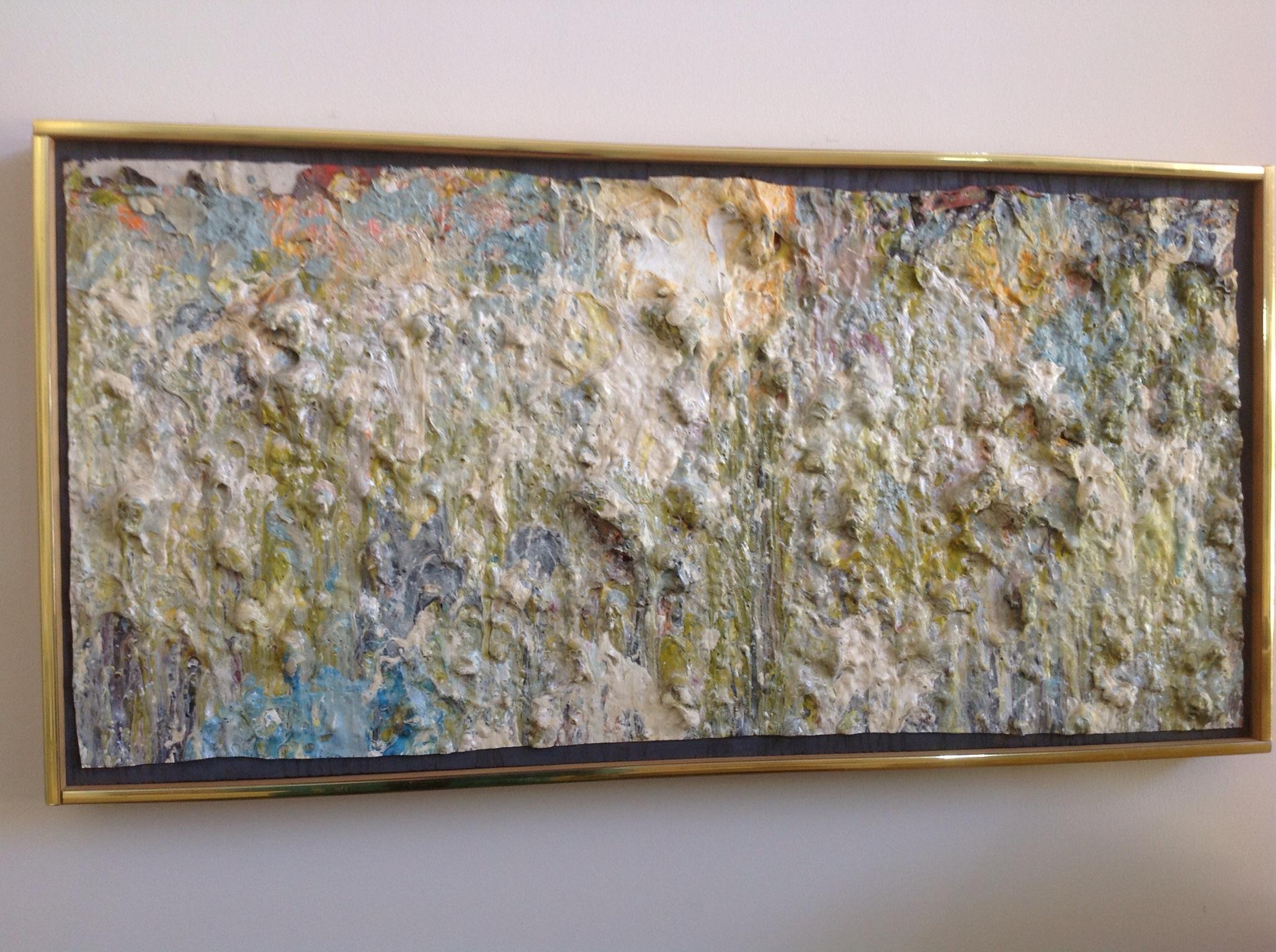 Untitled (1984) colorful abstract texture - Painting by Larry Poons