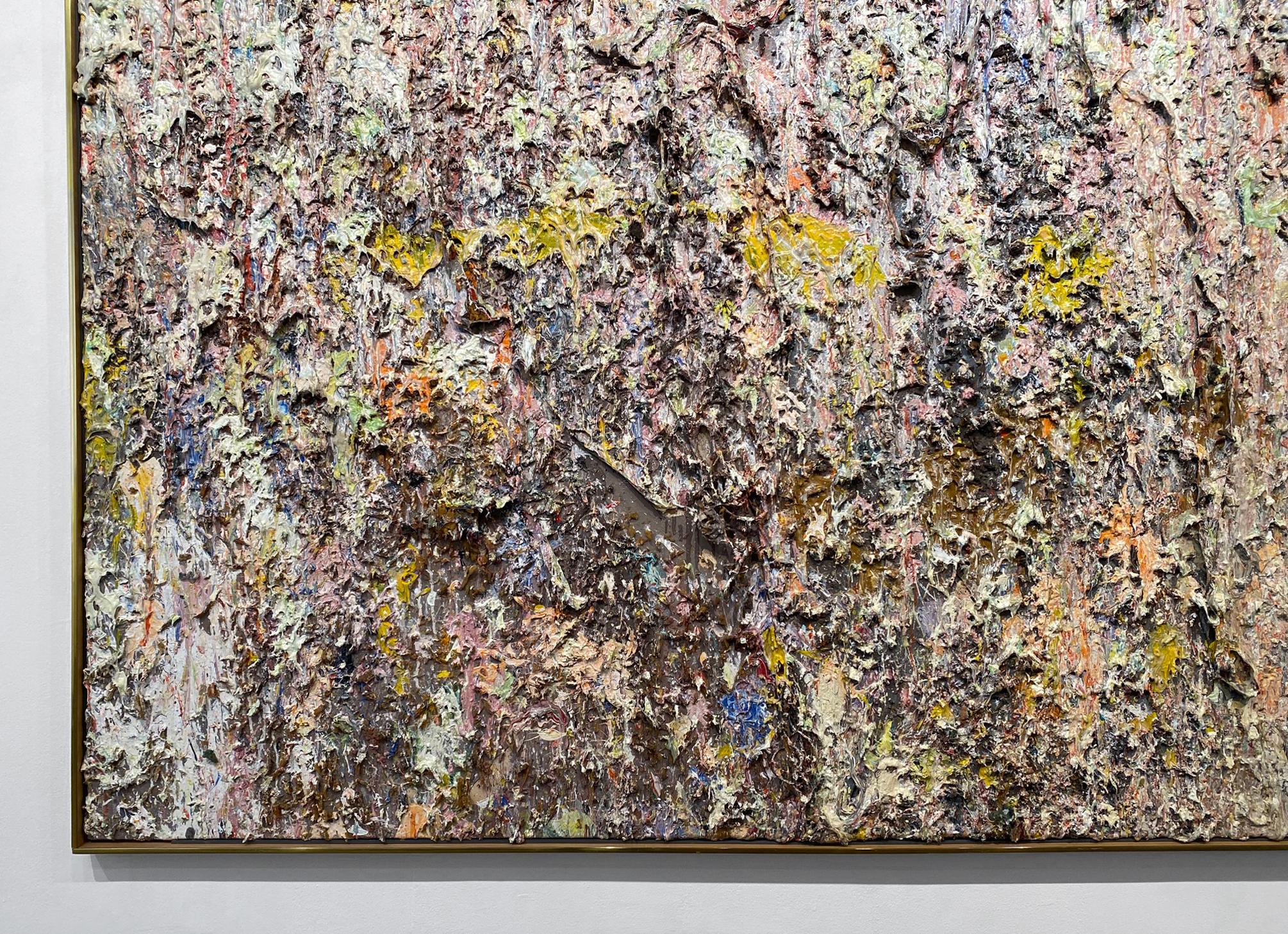 Untitled - Gray Abstract Painting by Larry Poons