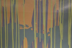 Azul, verde - Serigrafía expresionista abstracta de Larry Poons