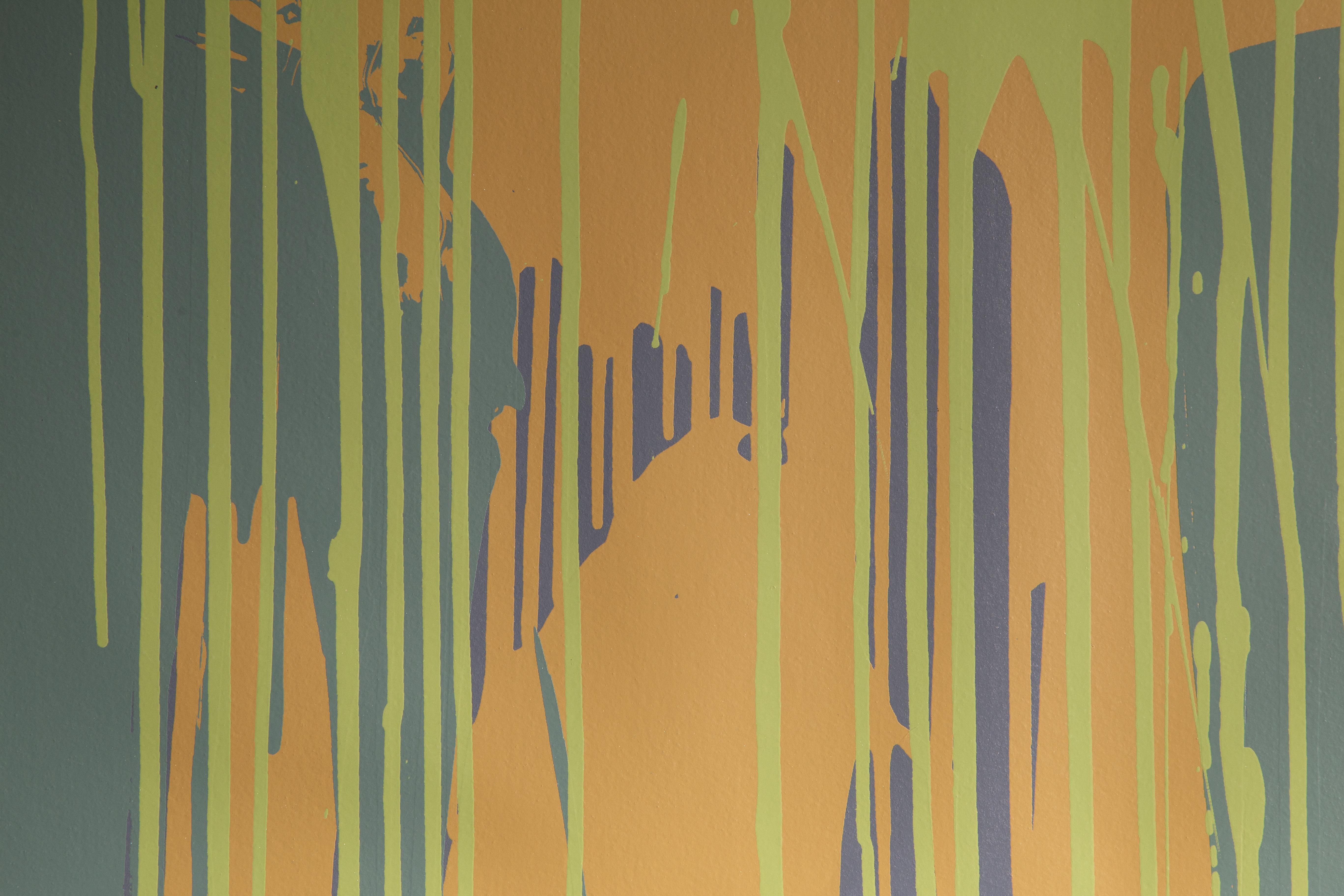 Azul, verde - Serigrafía expresionista abstracta de Larry Poons en venta 2