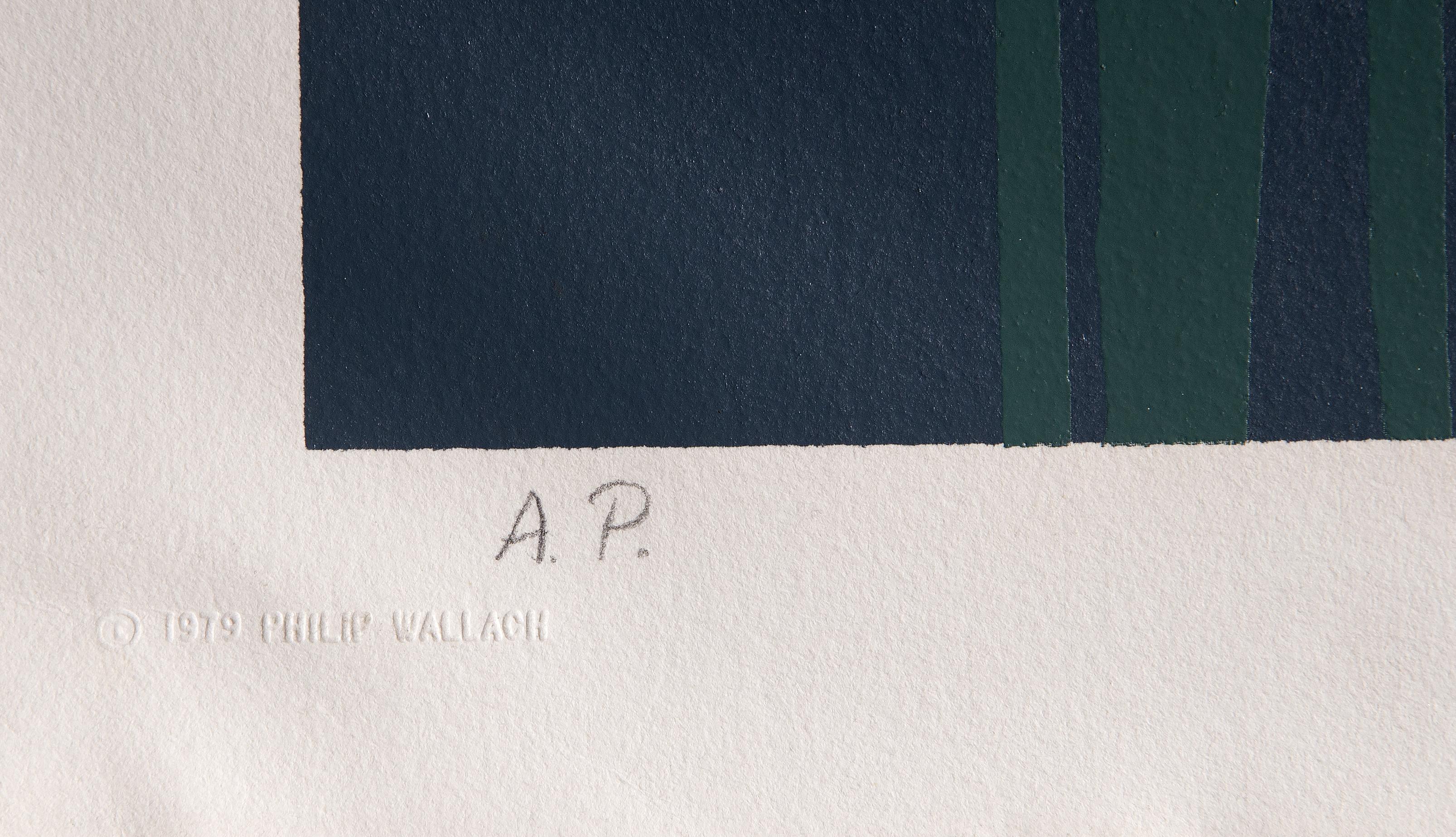 Azul, verde - Serigrafía expresionista abstracta de Larry Poons en venta 4