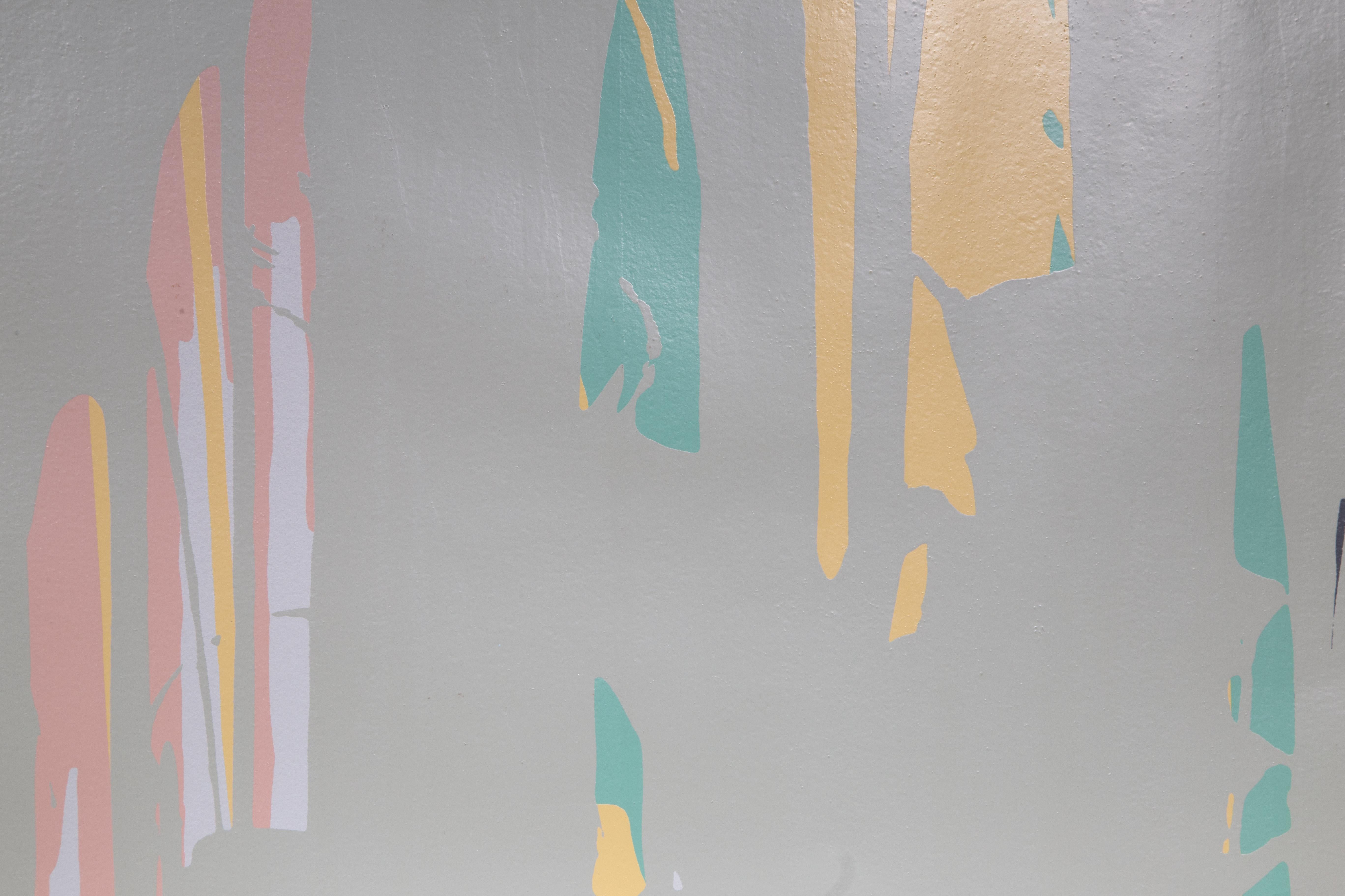 Amarillo, Azul, Gris - Serigrafía Expresionista Abstracta de Larry Poons en venta 1