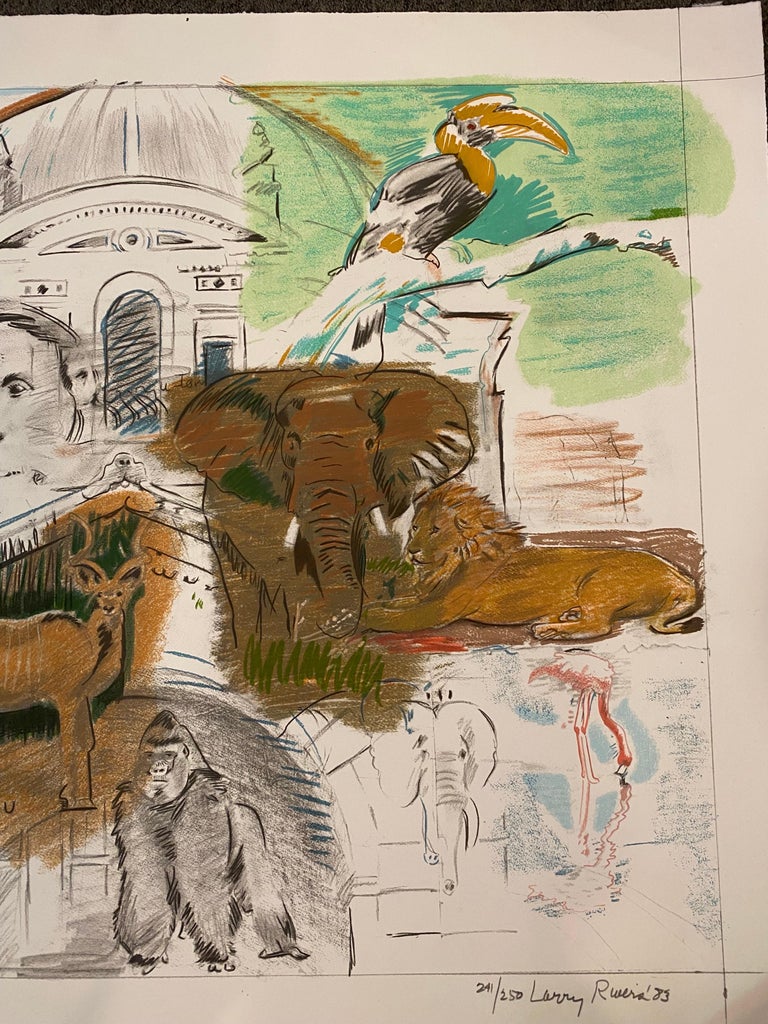 Larry Rivers Bronx Zoo 1983 241/250 For Sale at 1stDibs