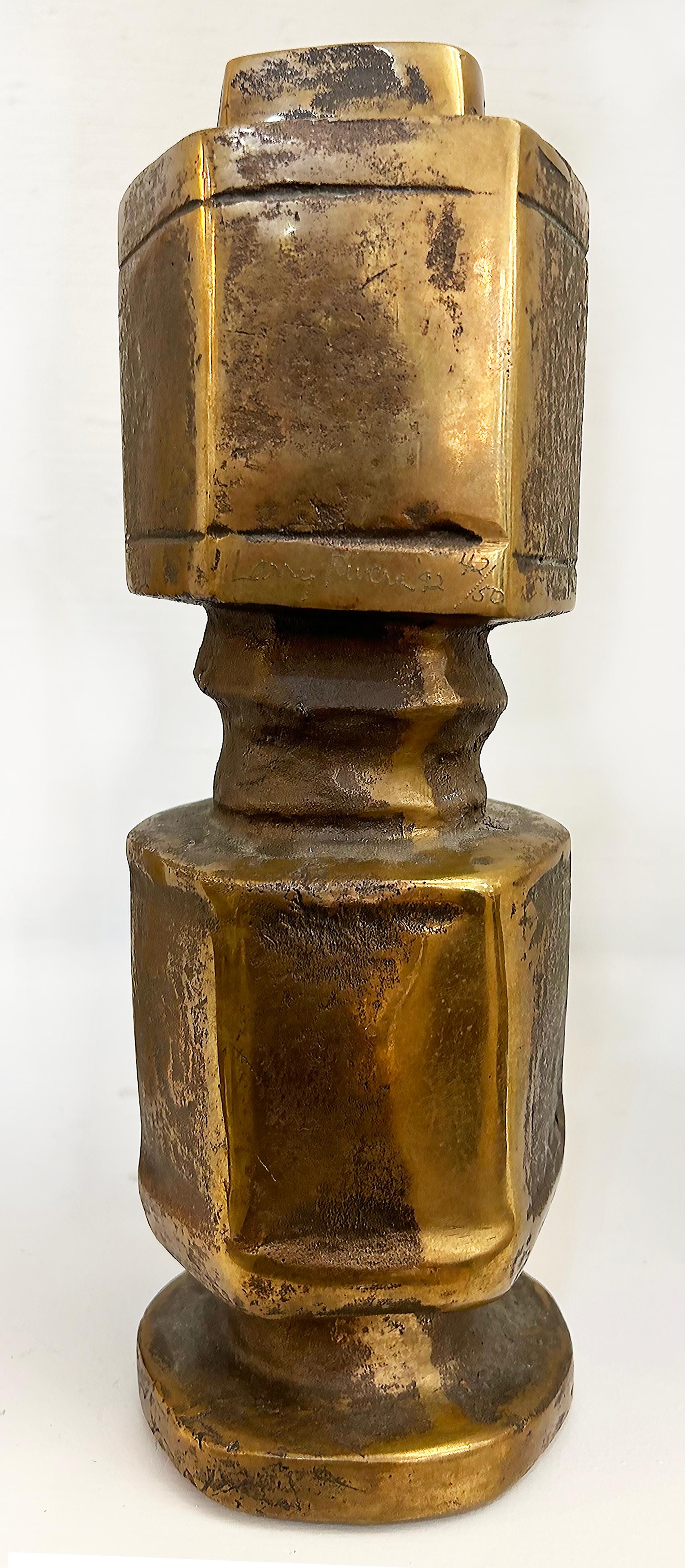 Moulage Sculptures brutalistes en bronze coulé « Le roi et la reine » de Larry Rivers 42/50 en vente