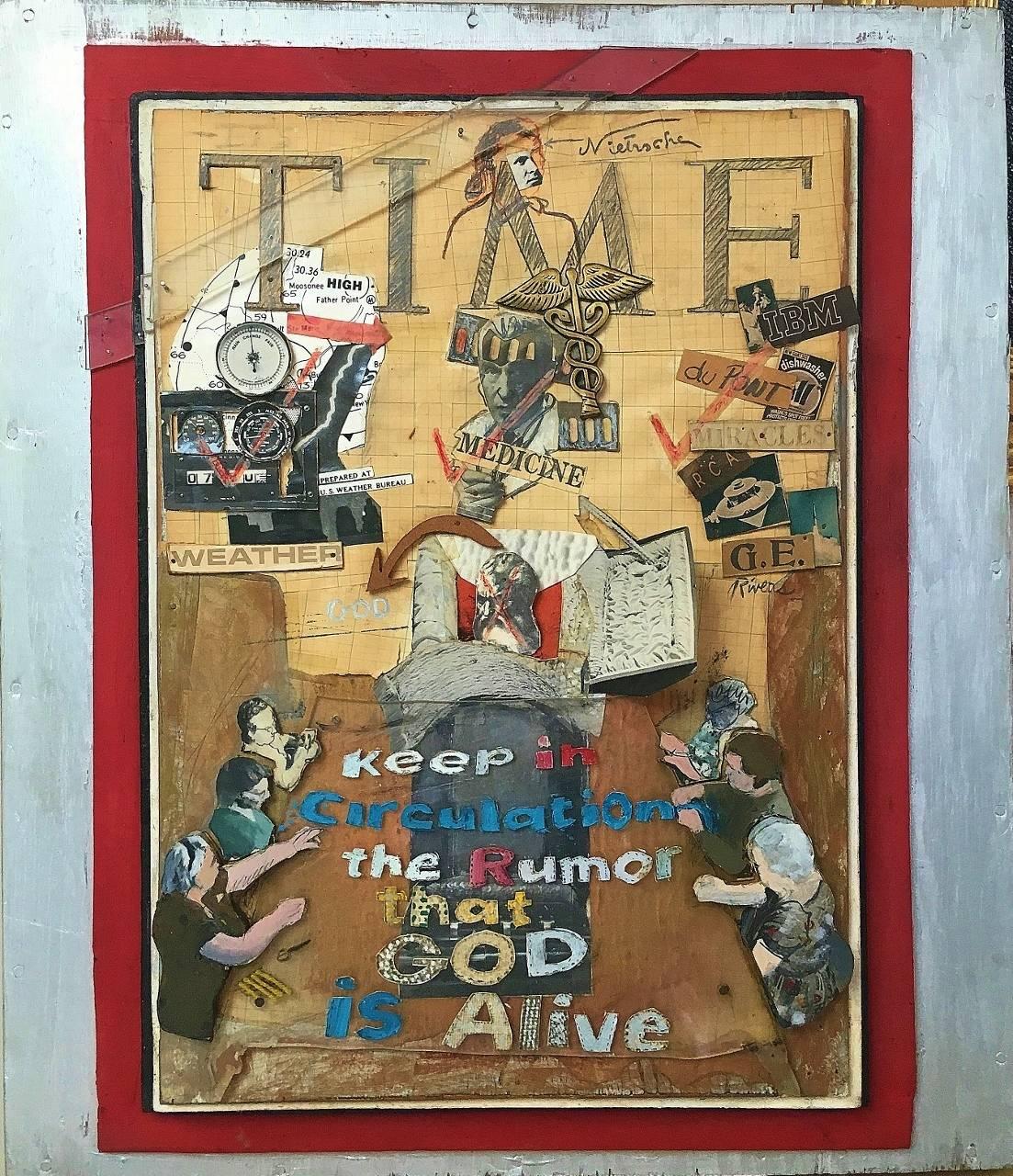 Keep in Circulation the Rumor that God is Alive - Mixed Media Art by Larry Rivers