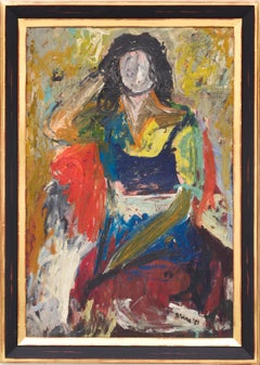 Woman, Larry Rivers, 1951 (female figurative modernist oil painting)