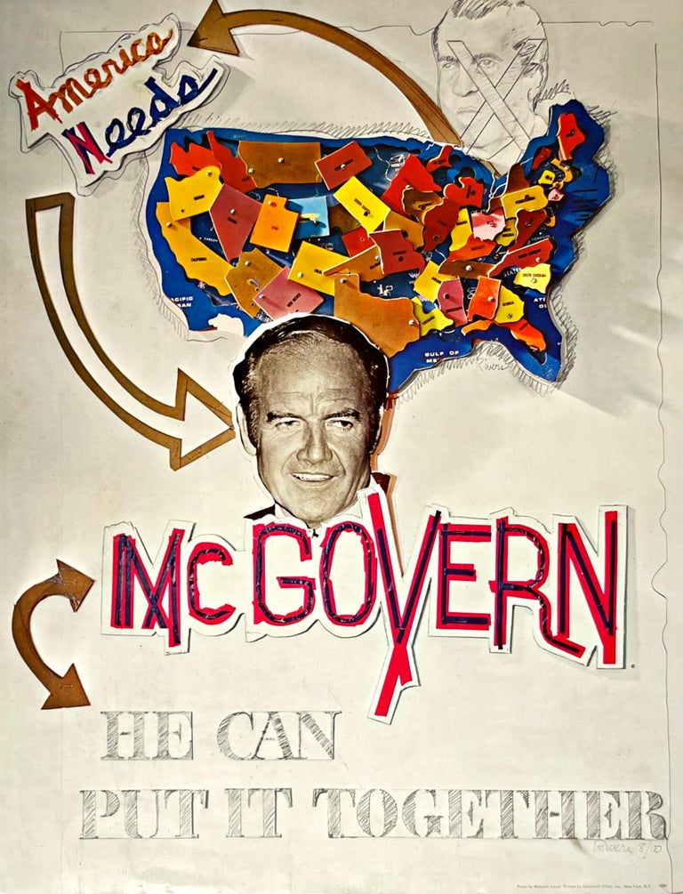 Larry Rivers Poster Larry Rivers - America Needs McGovern, He Can Put Us Together For Sale ...