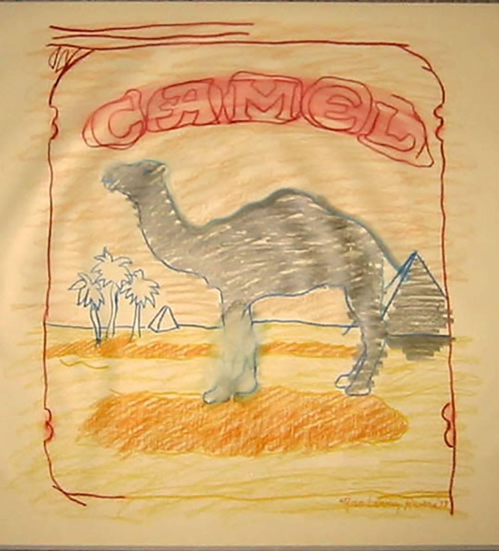 Blue Line Camel - Print by Larry Rivers