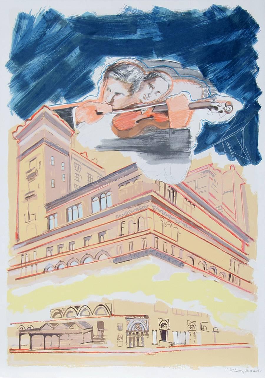 Artist:	Larry Rivers
Title:	Carnegie Hall
Year:	1990
Medium:	Lithograph, signed and numbered in pencil
Edition:	4/60
Paper Size:	57 x 40 inches