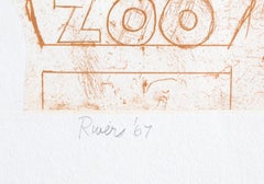 Downtown Lion, Framed Pop Art Etching by Larry Rivers