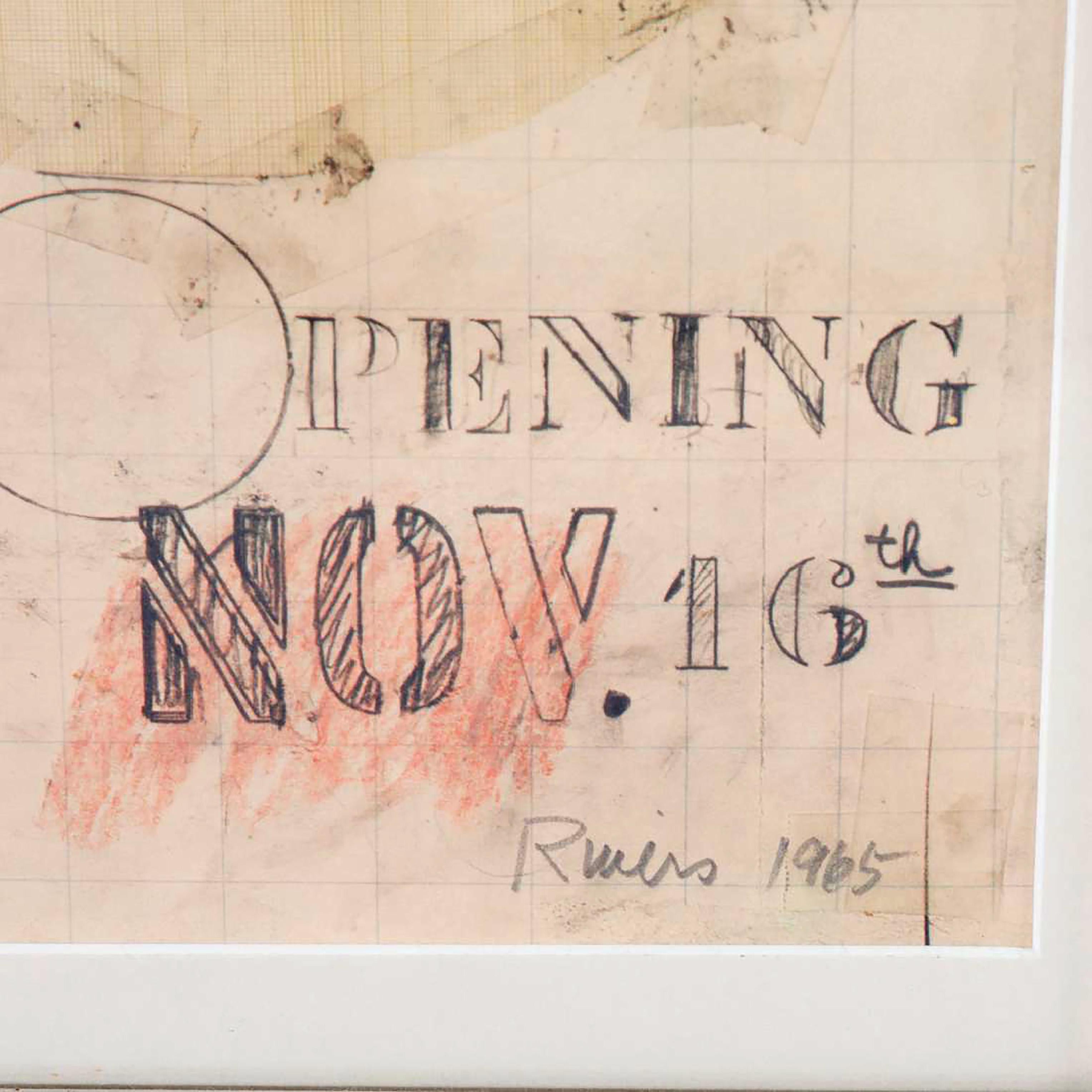Dwan Gallery Rare, Historic Pop Art exhibition print Hand Signed by Larry Rivers For Sale 2