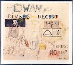 Dwan Gallery Rare, Historic Pop Art exhibition print Hand Signed by Larry Rivers