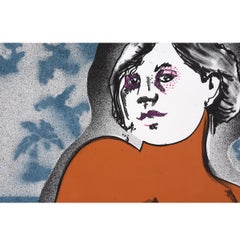 Larry Rivers Lithograph "For Adults Only I" Corseted Nude Female