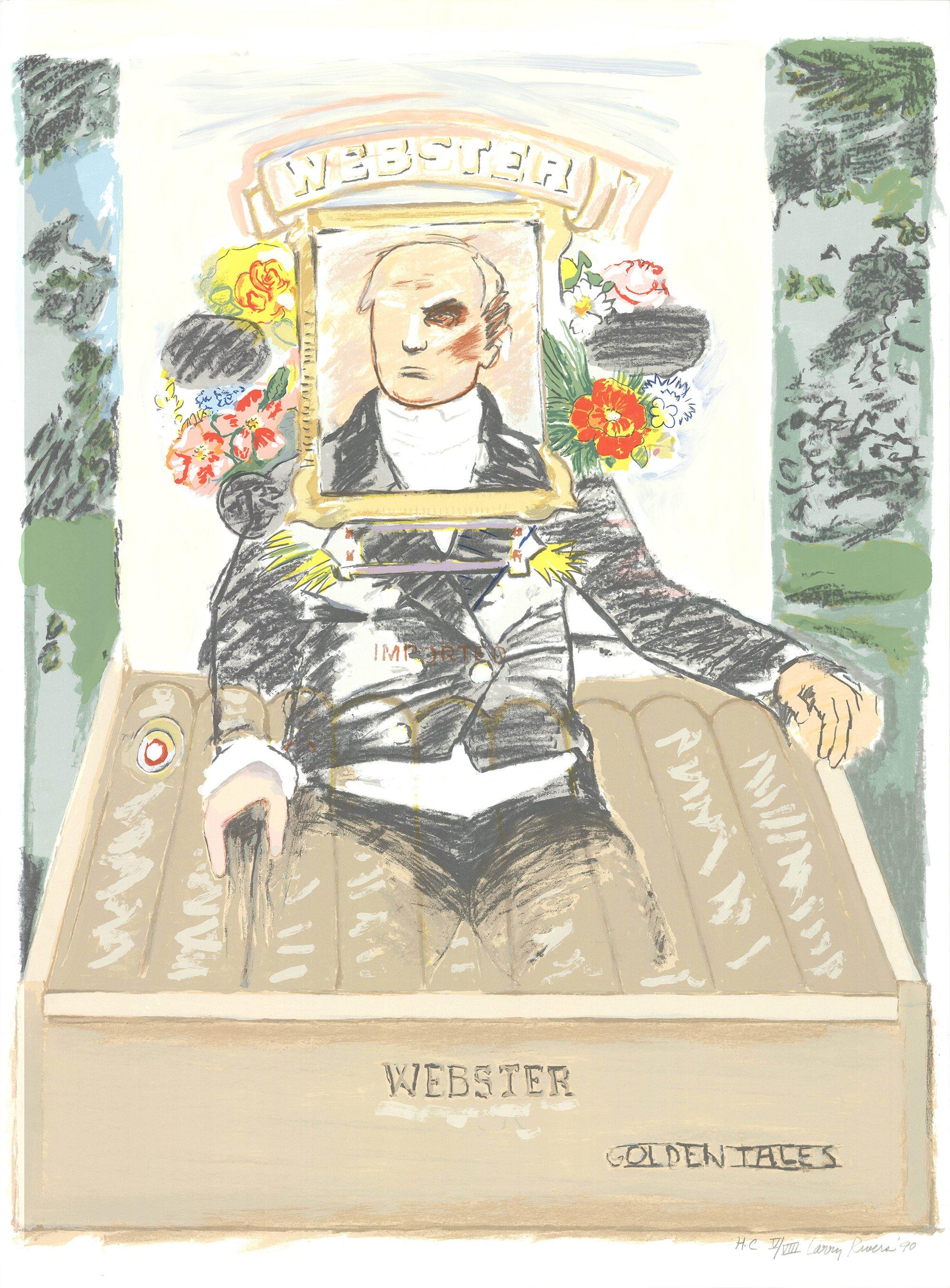 "Cuentos de oro" original firmado a mano - Print de Larry Rivers