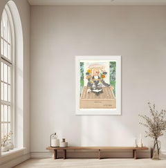 Golden Tales Lithograph, Hand-Signed, Mixed Media, Pop Art, 1990