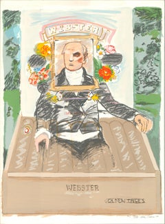 Golden Tales Lithograph, Hand-Signed, Mixed Media, Pop Art, 1990