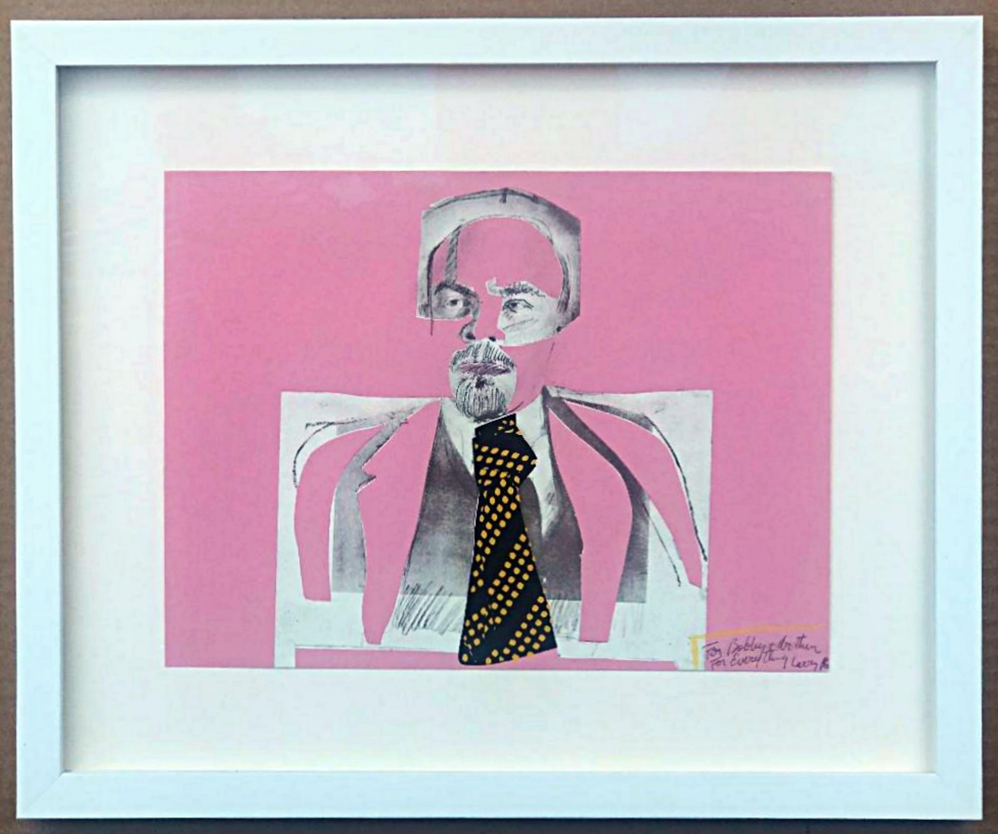 Homenaje a Vladimir Ilich Lenin (firmado e inscrito) Impresión icónica Lt Ed Enmarcado