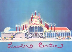 "L.C. 20th Anniv." by Larry Rivers (Graphic, Pop Art, Cake, Lincoln Center)