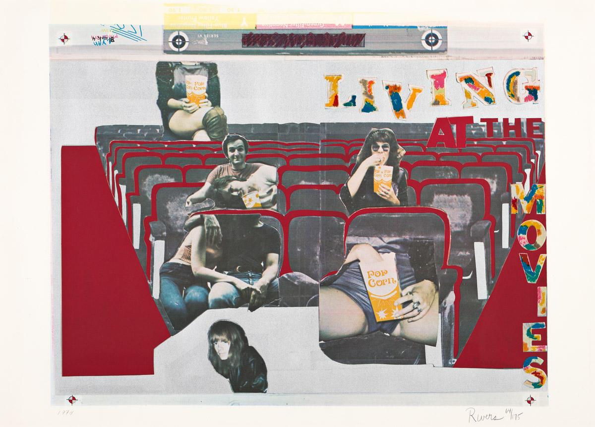 Larry Rivers Abstract Print - Living at the Movies