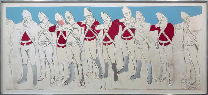 Larry Rivers - Red Coats, 1970 Silkscreen with Collage at 1stDibs ...