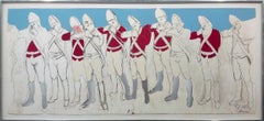Red Coats, 1970 Silkscreen with Collage 