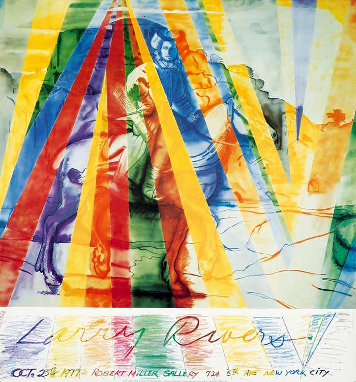 Larry Rivers - 1970s Larry Rivers exhibition poster at 1stDibs