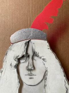 Larry Rivers, Pop Singer - Sculpture de portrait en techniques mixtes des années 1970