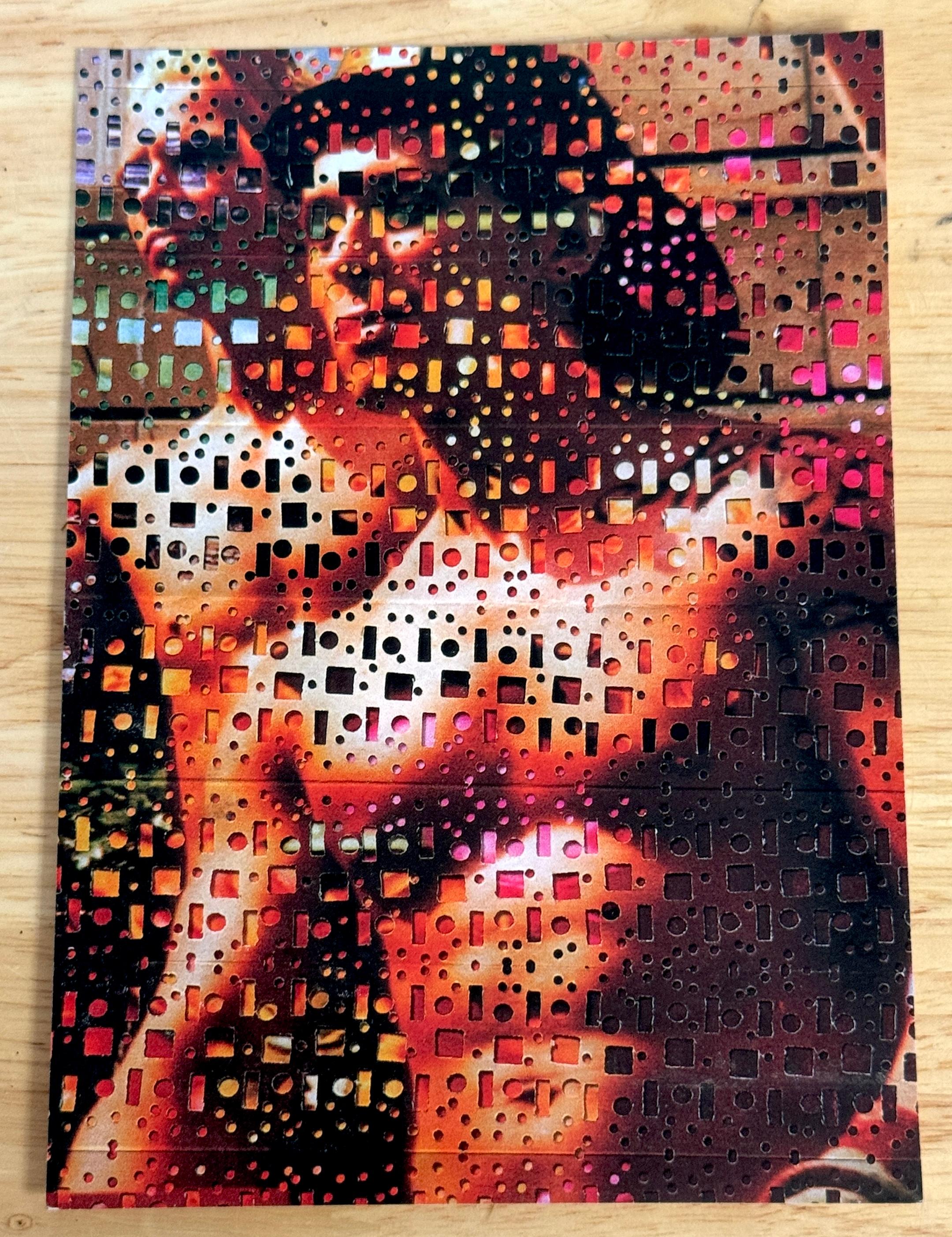 Larry Schulte 'Fireman' 2003 , Photographie découpée, tissée et peinte, techniques mixtes en vente 3