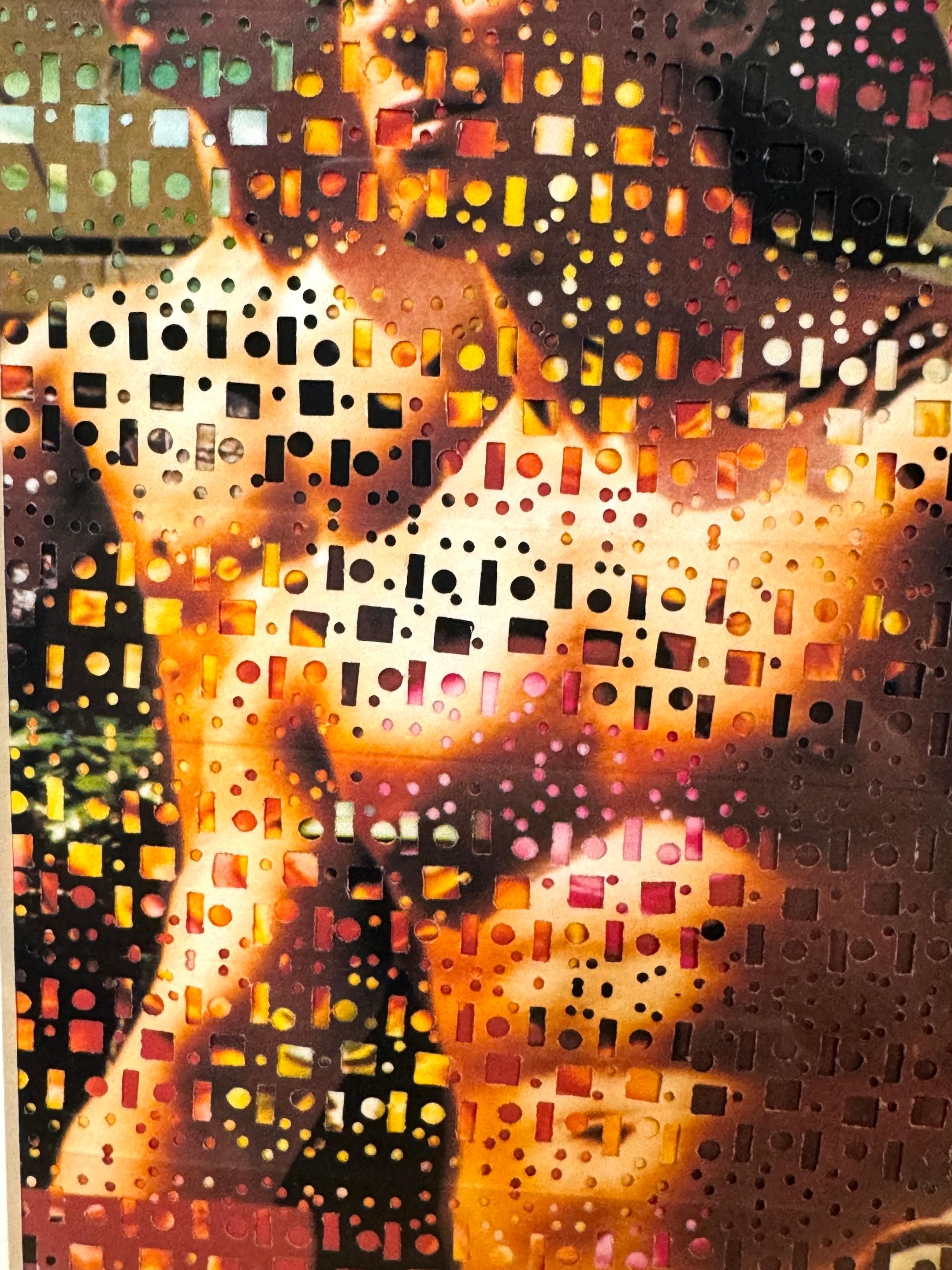 XXIe siècle et contemporain Larry Schulte 'Fireman' 2003 , Photographie découpée, tissée et peinte, techniques mixtes en vente