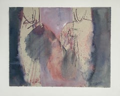 Untitled Abstract Expressionist Painting, Acrylic on Paper, 1980s