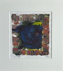 Untitled Abstract Expressionist Painting, Oil on Paper, 1990s, Signed
