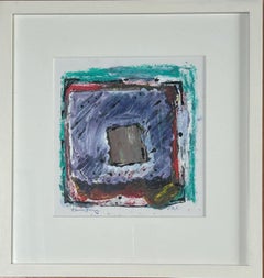 Untitled Abstract Expressionist Painting, Oil on Paper, 1990s, Signed