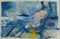 Untitled Abstract Expressionist Painting, Oil and Mixed Media, 1980s