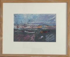 Untitled Mixed Media Abstract Expressionist Painting, 1980s, Framed