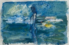 Untitled Abstract Expressionist Painting, Mixed Media and Oil, 1980s